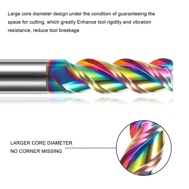 AZZKOR Aluminum Carbide Cutter HRC50/55/65 1.0-20.0mm